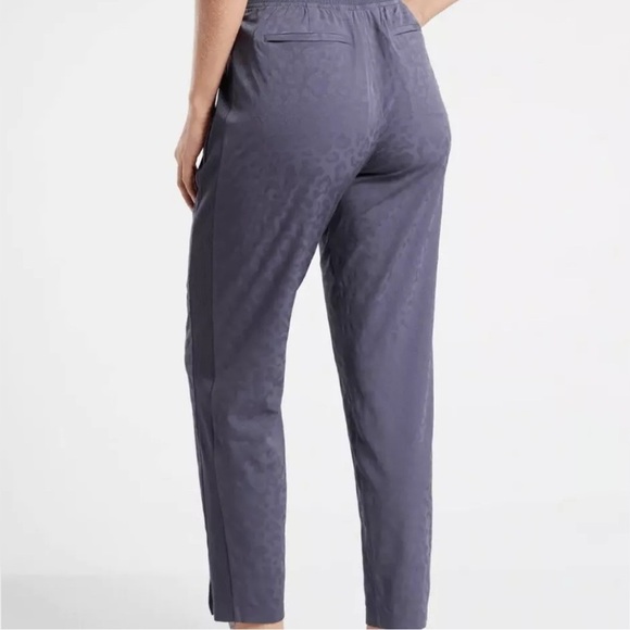 NWT ATHLETA Brooklyn Textured Ankle Pant Leopard Medieval Violet - Size 26 (3XL) - Picture 10 of 10